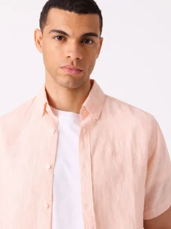 Dillon stripet linskjorte - Regular fit