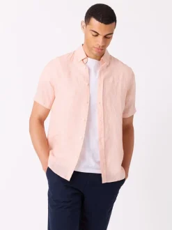 Dillon stripet linskjorte - Regular fit
