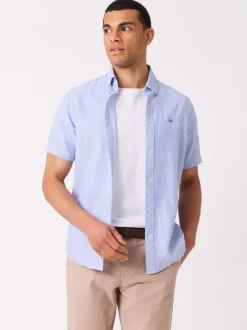 Dillon stripet linskjorte - Regular fit