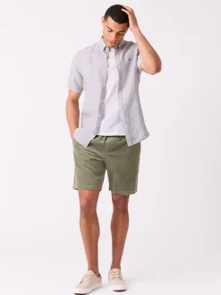 Dillon stripet linskjorte - Regular fit