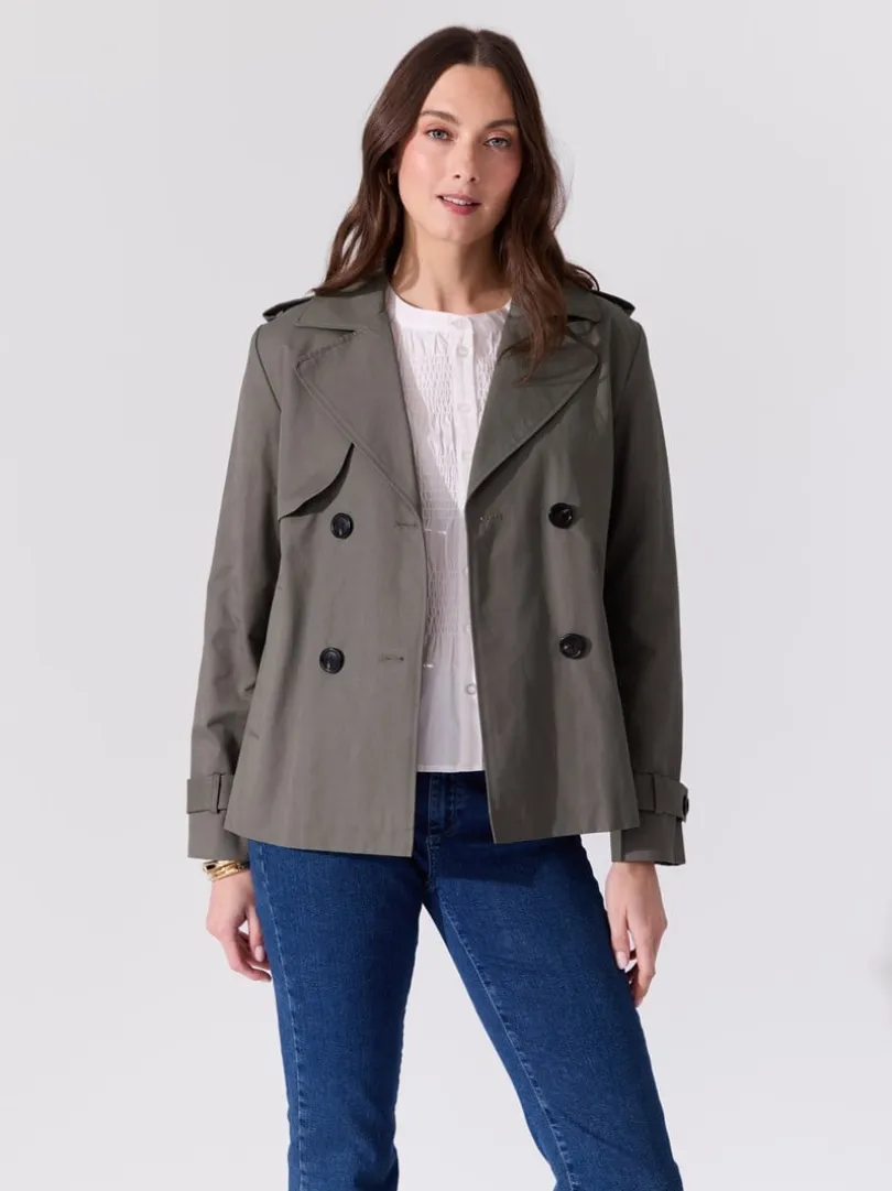 Mila kort trenchcoat