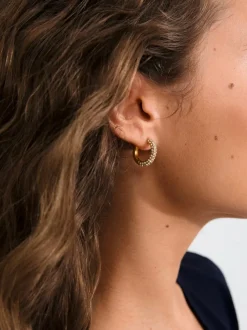 Tatum Medium Hoops Gold-Plated