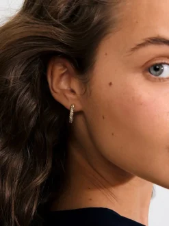 Tatum Medium Hoops Gold-Plated