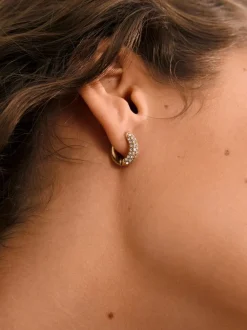Tatum Small Hoops Gold-Plated